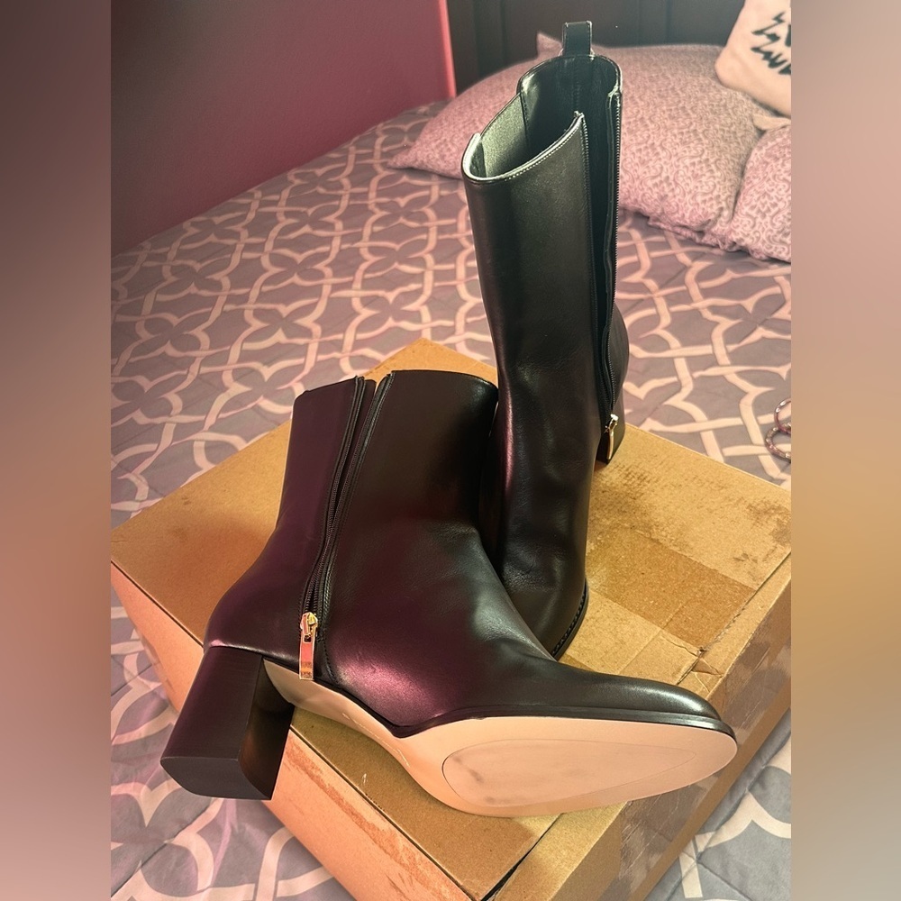 Marion Parke | Mid Ella 60 Boot | Black Leather | Size 41 | NWOB | MSRP $785 - Picture 4 of 9